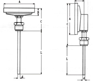 雙金屬溫度計軸向、徑向型