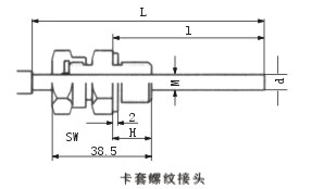 雙金屬溫度計卡套螺紋接頭